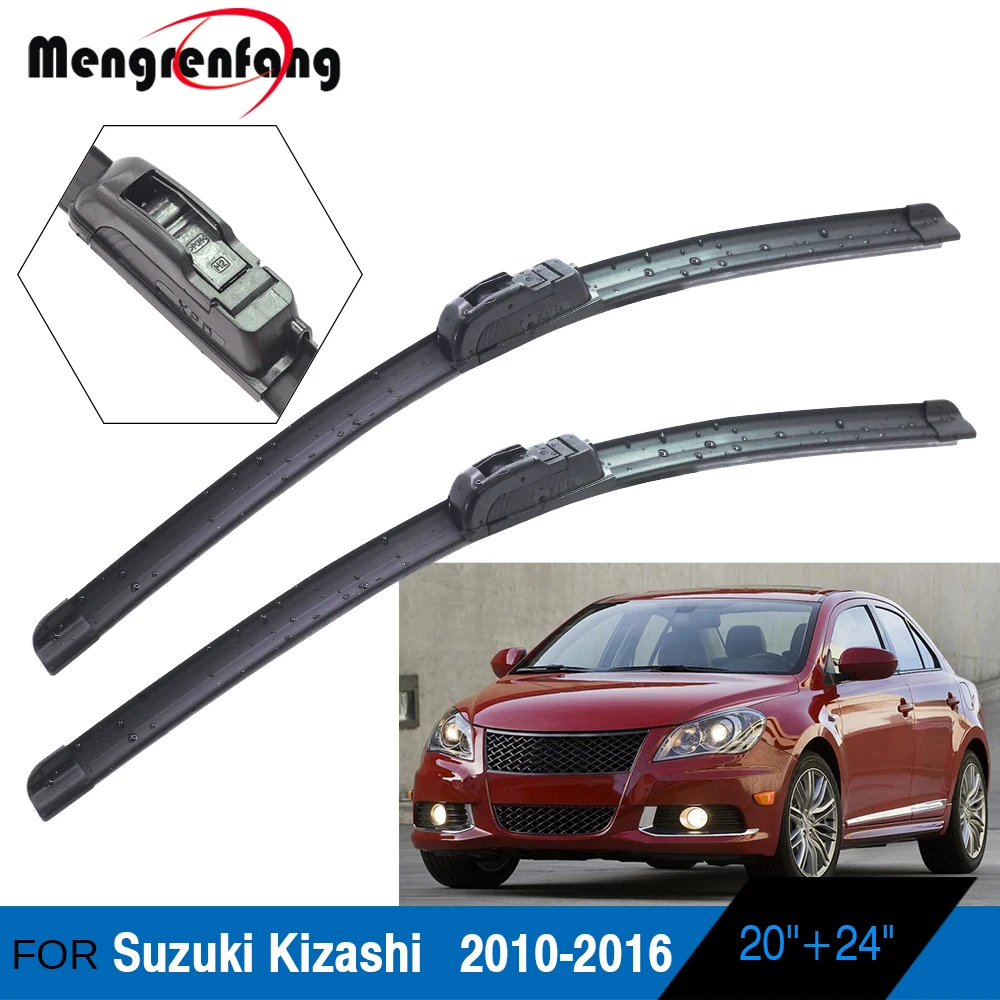 

Щетки стеклоочистителя для Suzuki Kizashi, мягкие резиновые щетки стеклоочистителя, J Hook Arms 2010 2011 2012 2013 2014 2015 2016