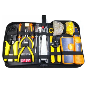 23pcs j45 lan cable tester network repair tool kit wire cutter screwdriver plier crimping maintenance tool set bag drop shipping free global shipping