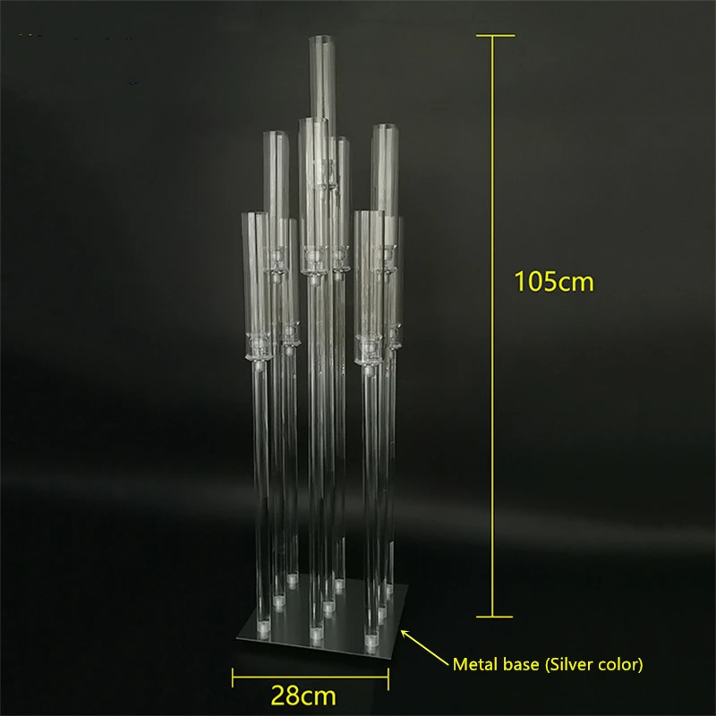 Акриловый подсвечник с 9 насадками подсвечники свадебные подставка для цветов