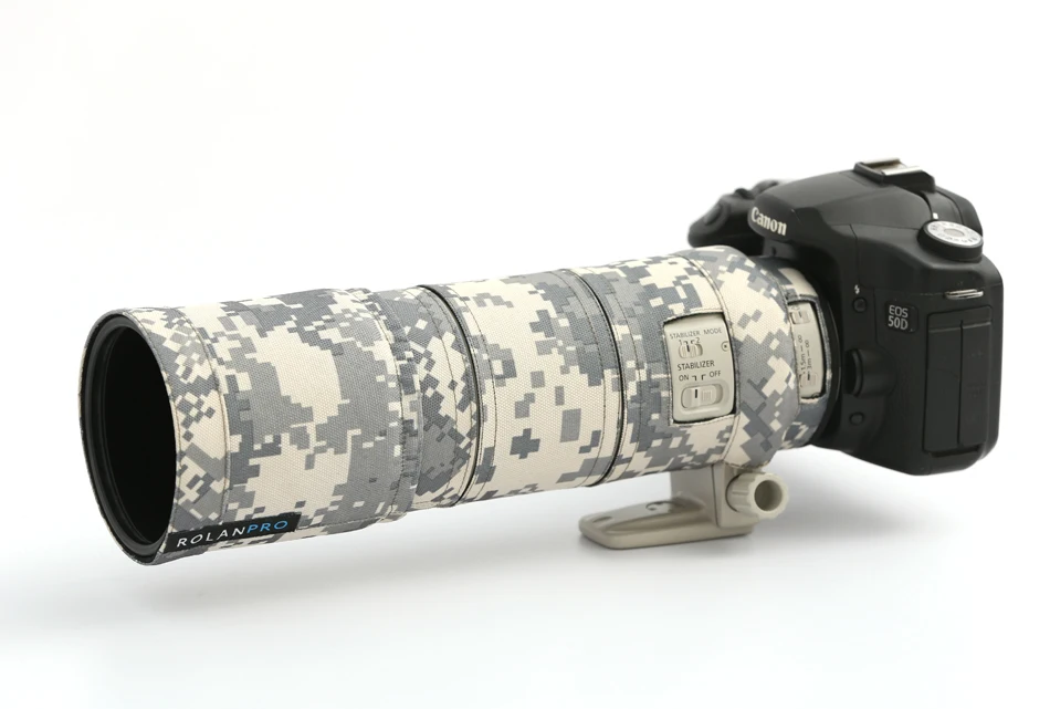 Камуфляжный водонепроницаемый чехол ROLANPRO для объектива Canon EF 300 мм F/4 L IS USM|lens