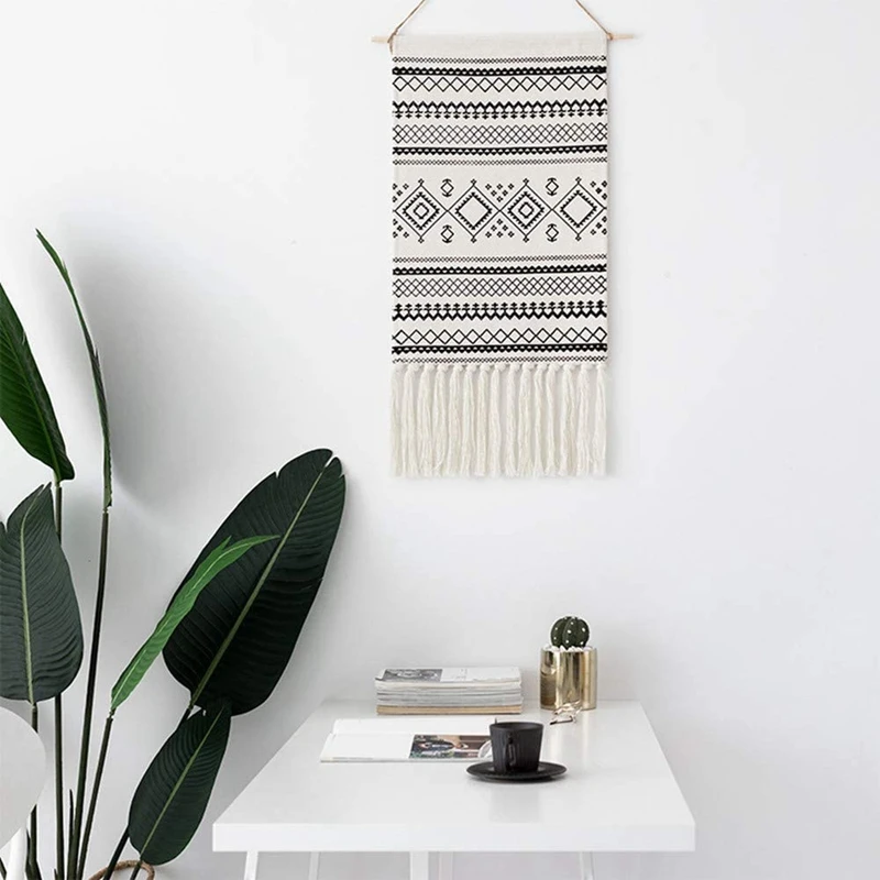 

3 Pcs Woven Wall Hanging Macrame Tapestry Home Decor Geometric Art Decor Boho Backdrop Dorm Room Door Decoration