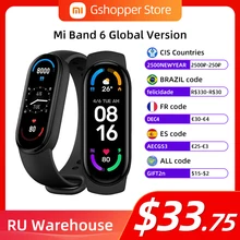 Xiaomi Mi Band 6 Global Version optional Bracelet Color AMOLED Blood Oxygen Smart band Fitness Tracker Heart Rate Bluetooth