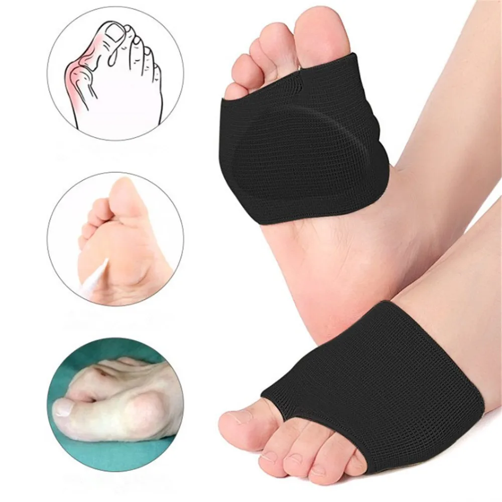 

1 Pair Half Socks Metatarsal Sleeve Toe Bunion Sole Forefoot Pads Cushion Pain Relief Support Prevent Calluses Blister Foot Care