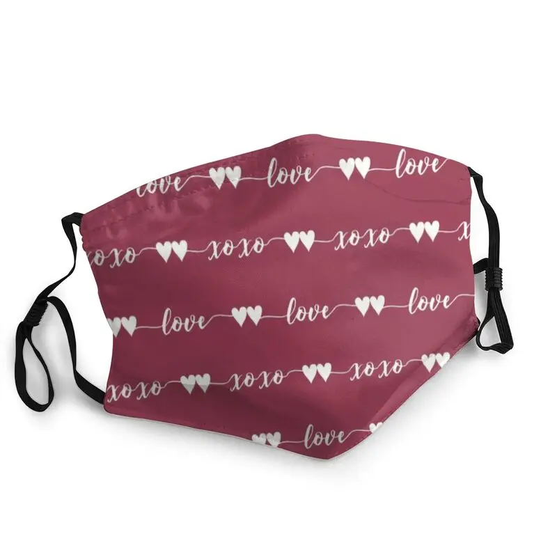 

Hearts Love Design Pattern Non-Disposable Unisex Mouth Face Mask Dustproof Protection Cover Respirator Mouth-Muffle