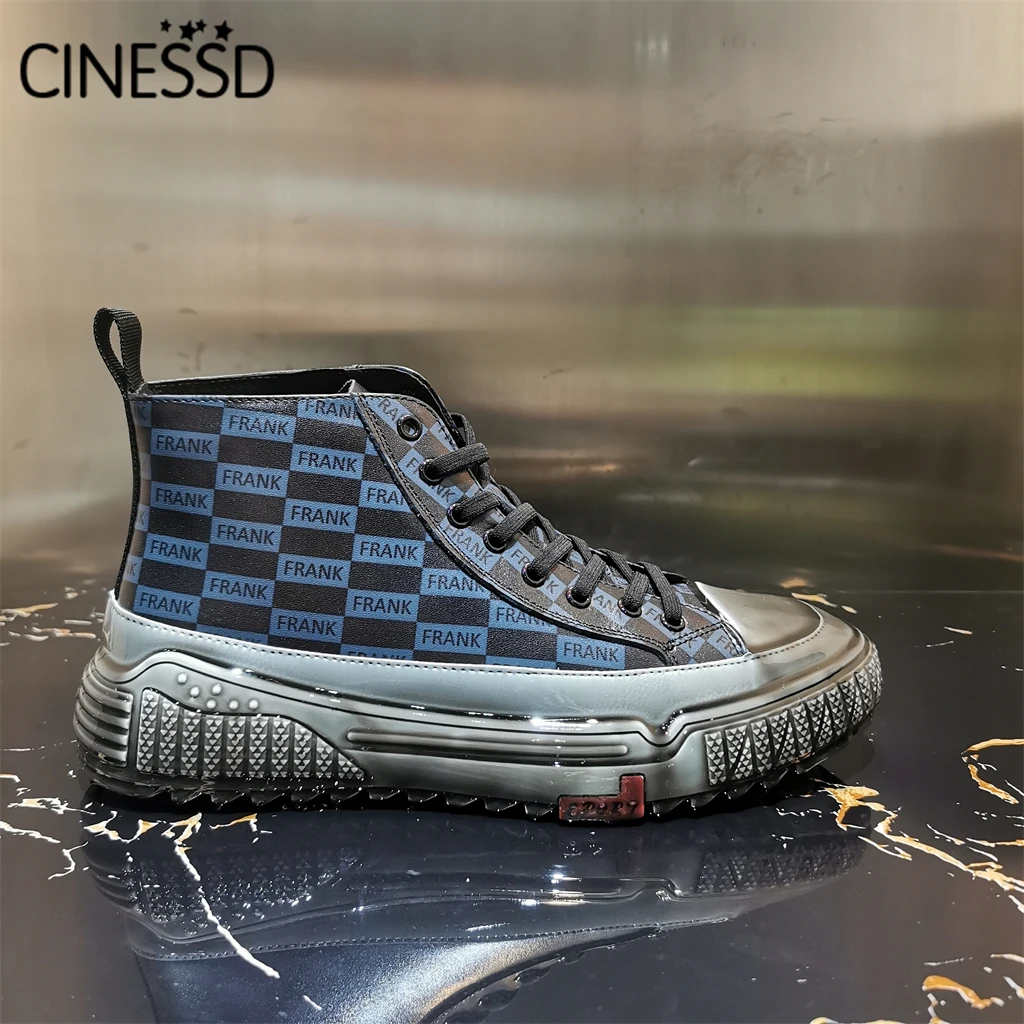 Высокие туфли Мужская модная дышащая повседневная обувь повседневные белые