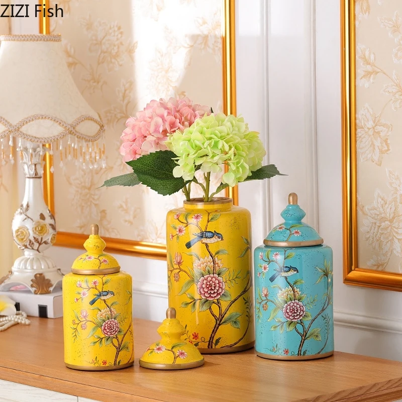 Фарфоровые банки для хранения с рисунком цветов антикварные конфеты