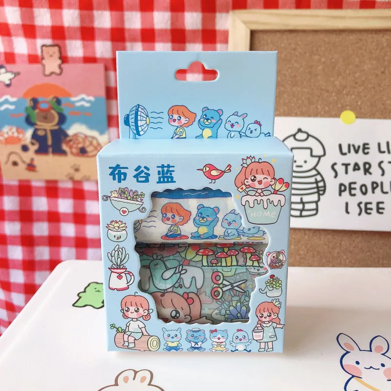 

2pcs/set Cute Girls Sticker Scrapbooking Washi Tape Kawaii Masking Tape For Diary Photo Album School Supplies Stationery Tape