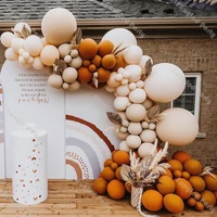 104pcs doubled matte orange balloons garland arch apricot cream peach birthday wedding baby shower anniversary party decor