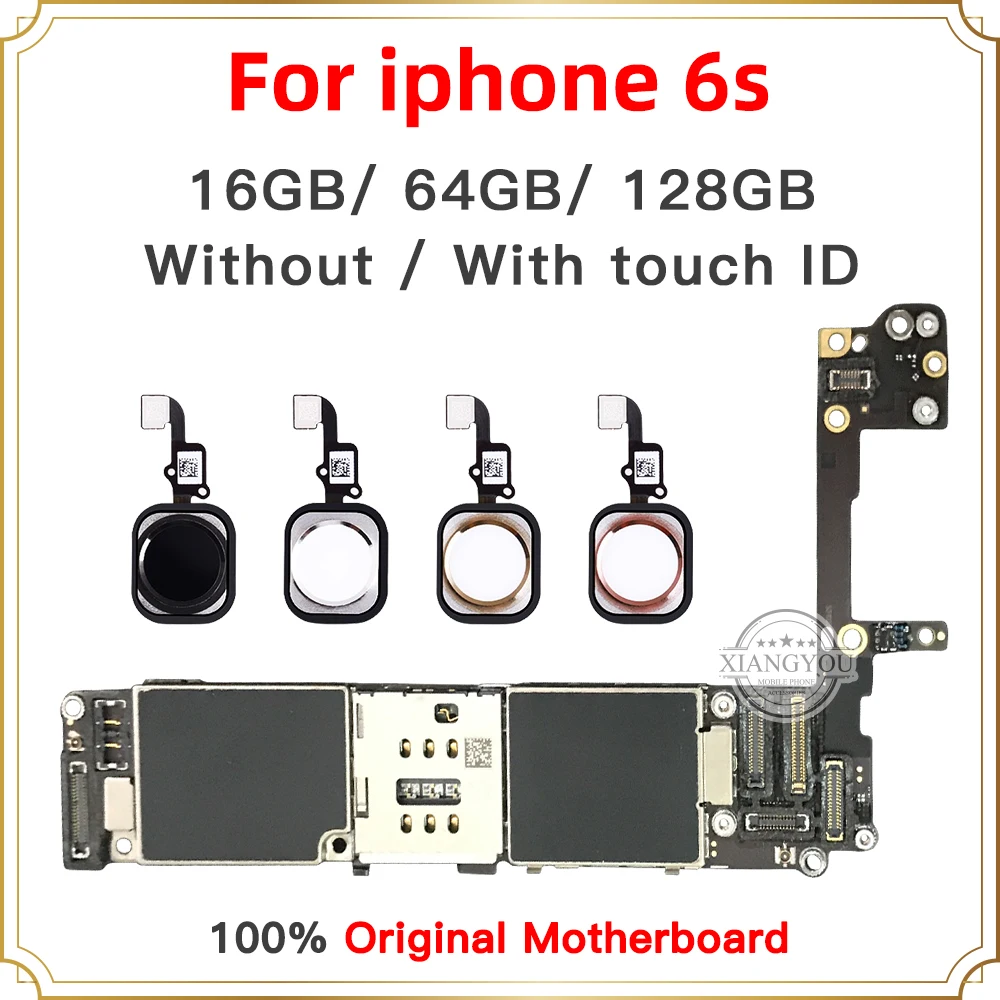 Полная разблокировка для iphone 6 S материнская плата с/без Touch ID оригинал с полным