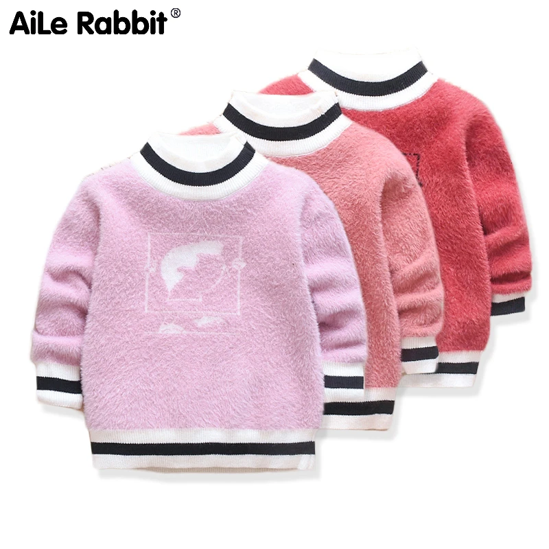 2019 г. новый модный свитер для девочек на осень и зиму детская теплая Вельветовая