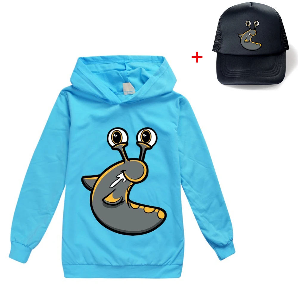 SLOGOMAN HOODY Fashion Trends Boy Hooded Bottoming Shirt Large Children's Spring and Autumn Models Girl Long-sleeved T-shirt |