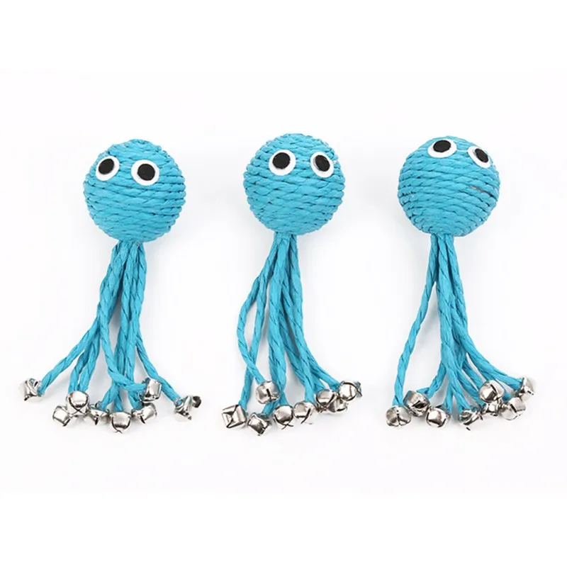 Детские Осьминог сотканный Бумага веревка устойчивое к царапинам Pet игрушка с