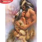 Алмазная живопись HUACAN, портрет 5D, Настенный декор, мозаика для вышивки крестиком в виде индейцев, для пар, домашнее искусство