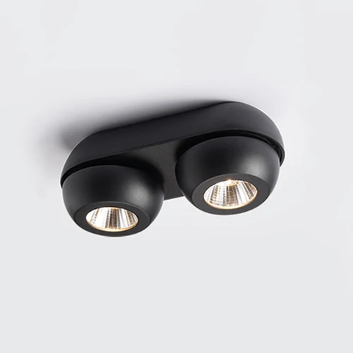 black 20W Поверхностный монтаж потолочный светильник 360 градусов вращающийся 10W20W40W COB светодиодный точечные потолочные светильники AC110-220V светодиодный потолочный светильник Внутреннее освещение - Цвет корпуса: black 20W