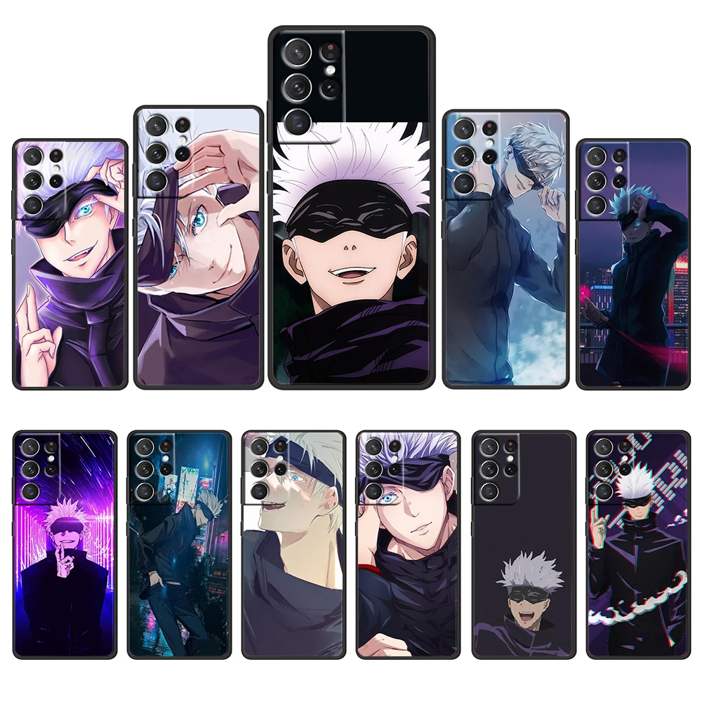 

Gojo Satoru Jujutsu Kaisen for Samsung Galaxy S22 PRO S21 S20 FE Ultra S10e S9 S8 S7 S6 Plus Edge 5G Black Phone Case Cover