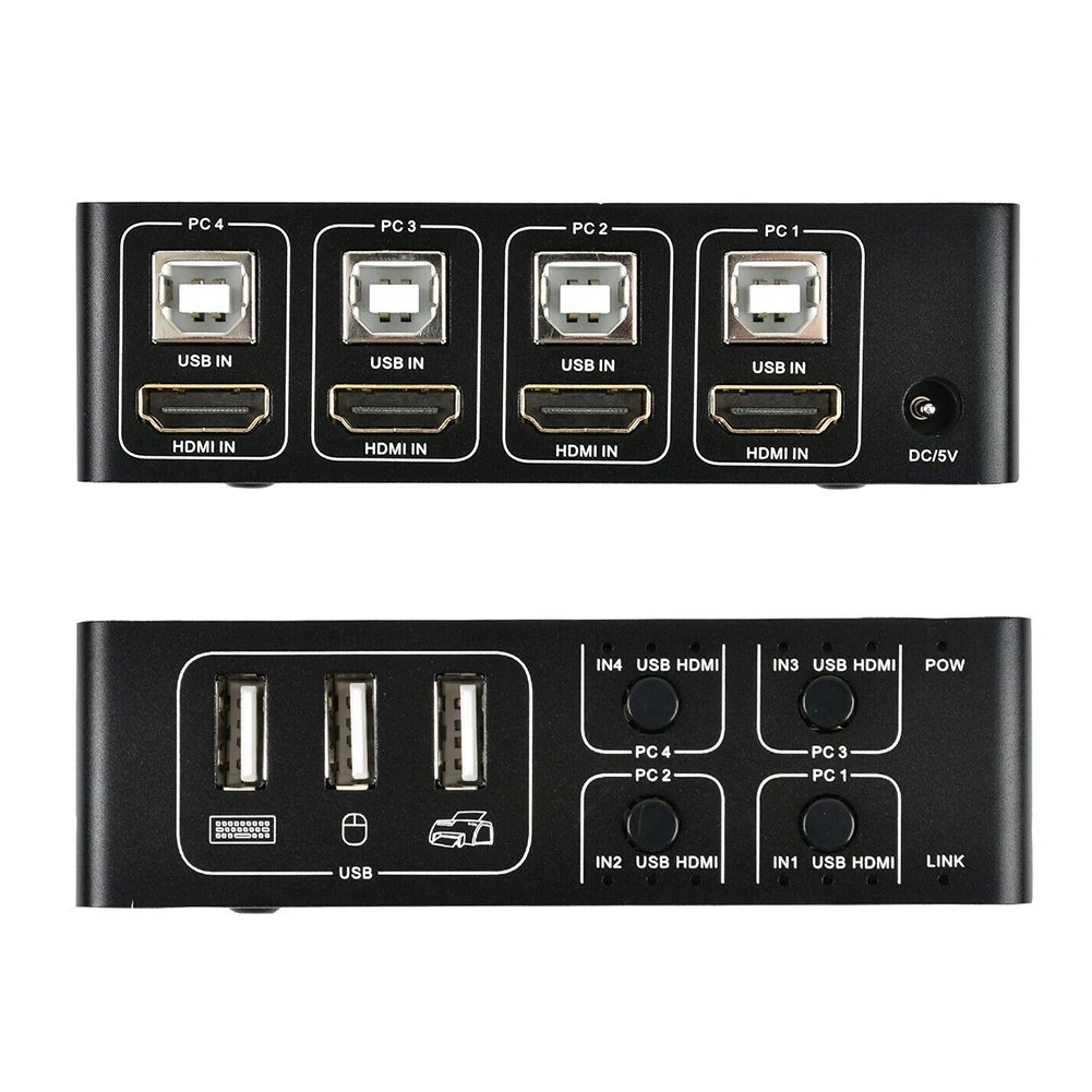 4K подключи и играй KVM переключатель для мыши клавиатуры компьютера концентратор