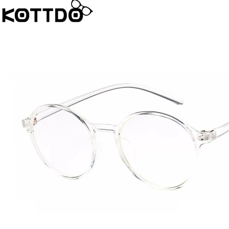 KOTTDO, новинка, Ретро стиль, круглые прозрачные очки, оправа, модные, с близорукостью, студенческие, литературные очки, оправы для очков для женщин