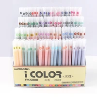 122436 colors fiber art marker pen watercolor water based 0 3mm fine pen painting brush drawing school supplies