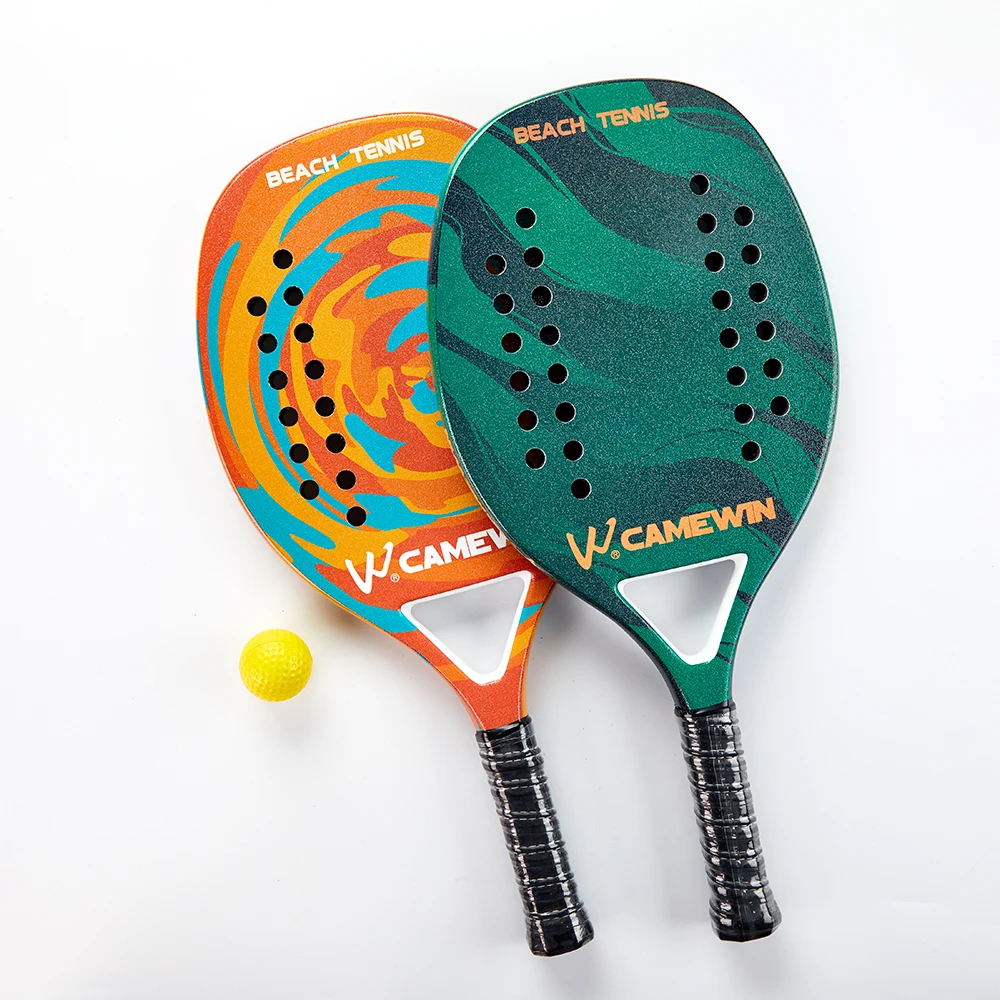 Camewin New Professional Full Carbon Beach Tennis Paddle Racket Raqueta For Adult With Bag-40 | Спорт и развлечения