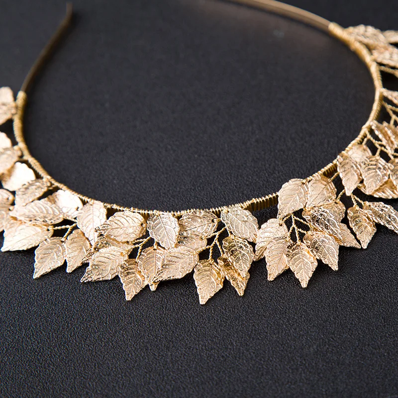 Греческая богиня лист корона барокко Королева золотой цвет Корона Тиара