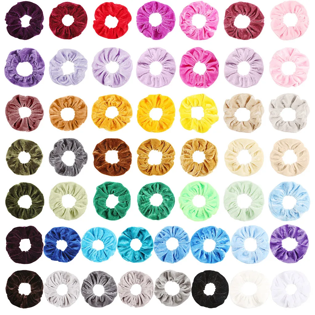 Бархатные резинки для волос женщин и девочек 51 шт./лот эластичные заколки хвоста