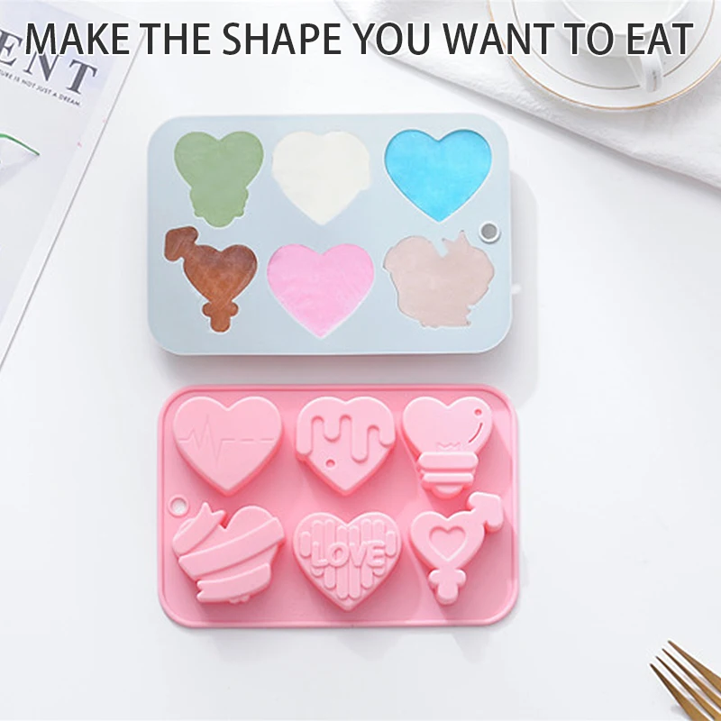 

Форма для шоколада в виде сердца, силиконовые формы для «сделай сам», форма для выпечки, пудинга, мусса, шоколада, льда, торта, кухонные аксес...
