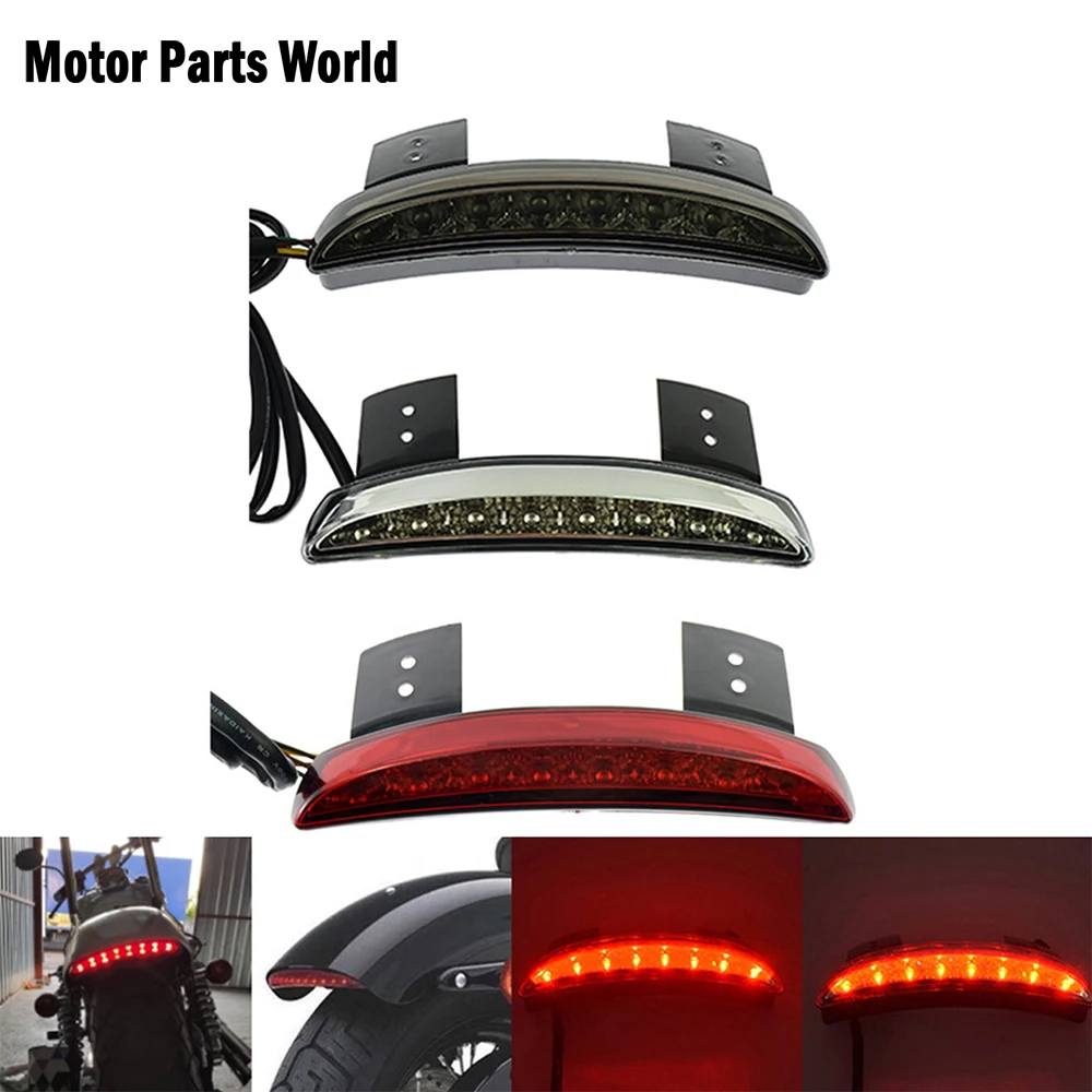 

Мотоцикл Чоппер крыло светодиодный тормозной фонарь светильник красный/дым/прозрачные линзы для Harley Sportster XL 883 1200 48 72 Cafe Racer модели