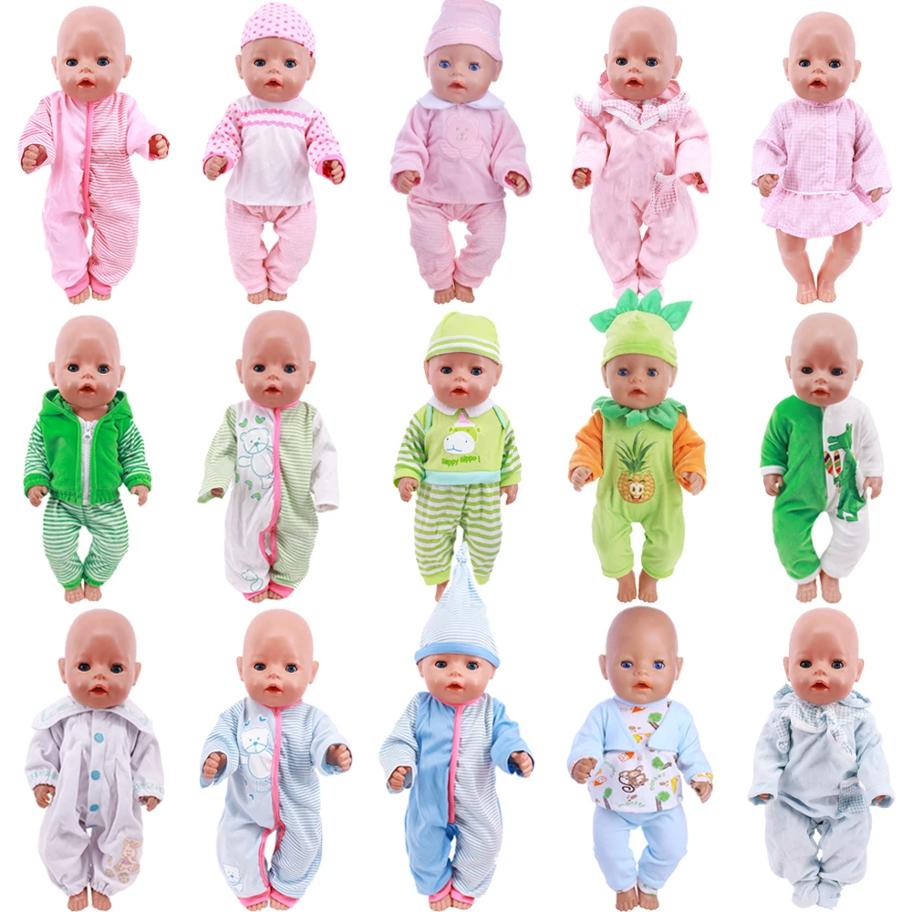 

Cute Hooded Pajama Outfit Pink Jacket For 43Cm New Born Baby Reborn Doll Clothes Accessories Our Generation Gift Girl's ToysBebe