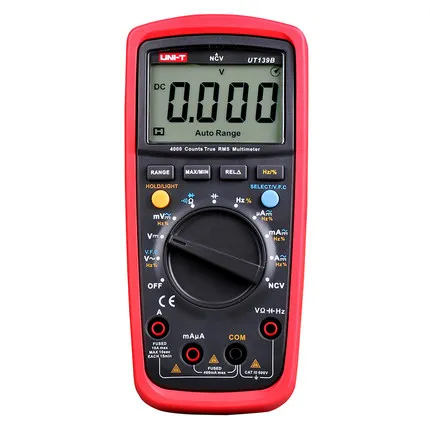UNI-T UT139A/B/C/E Цифровой мультиметр автоматический диапазон True RMS мультиметр 6000 Счетчик Вольтметр AC/DC напряжение и ток