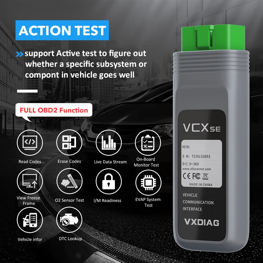 Диагностический сканер VXDIAG VCX SE OBD2 инструмент для автомобиля BMW ICOM Benz DoIp tpms ECU JLR| |