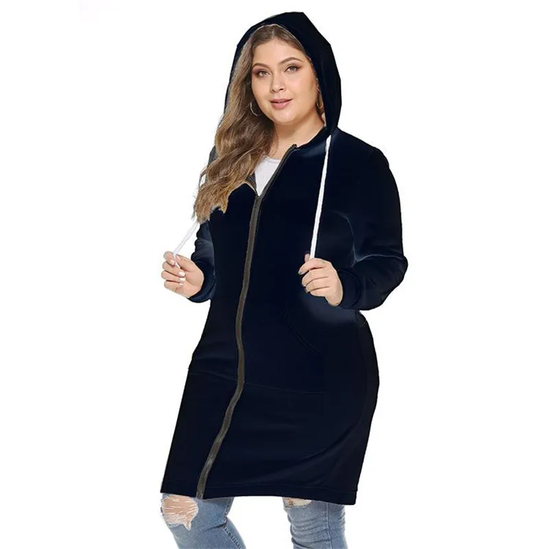 Dark Blue COCOEPPS, осень, женское платье большого размера, повседневное, пэчворк, 5XL, 6XL, большой размер, платье на молнии, женская одежда, большой размер, Vestidos - Цвет: Dark Blue