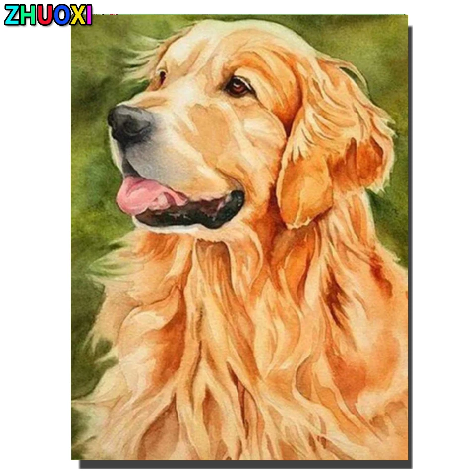 

Diamond Painting Animal Golden Retriever Diamond Embroidery Pet Dog 5d Diy Full Square/round Beaded Embroidery Home Decor
