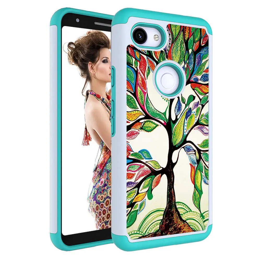 Colorful tree Милый чехол для google pixel 3a 4 xl с мультипликационным рисунком, Защитный Мягкий бампер, чехол s на google pixel XL 3 3A, противоударный чехол - Цвет: Colorful tree
