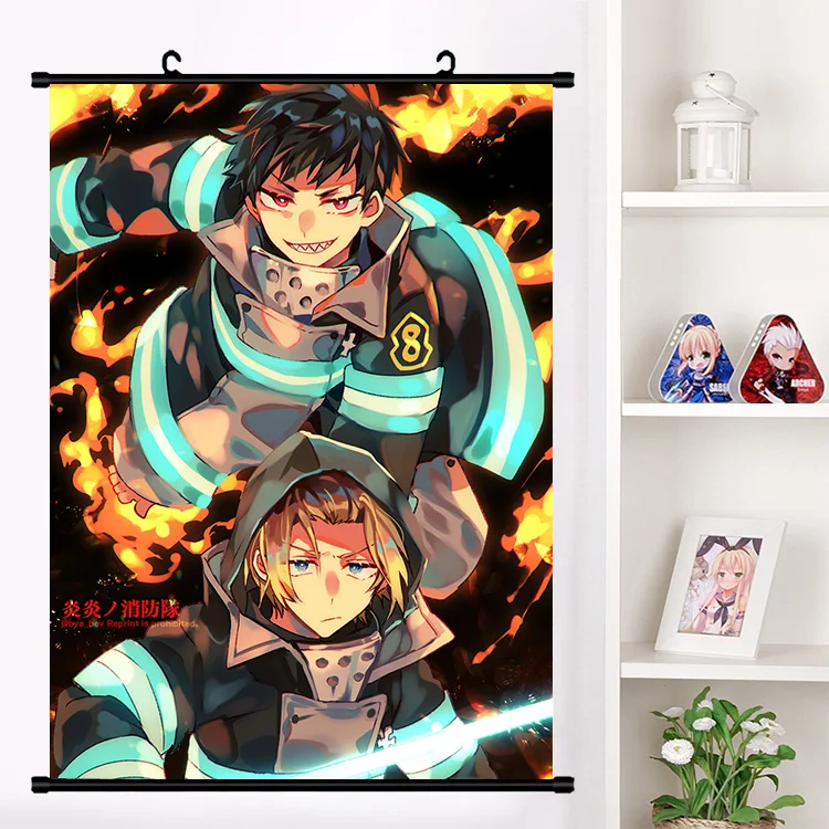 A Аниме Enn No Shouboutai Fire Force Arthur Boyle Iri Настенная роспись настенный плакат Otaku коллекция домашнего декора - Цвет: A