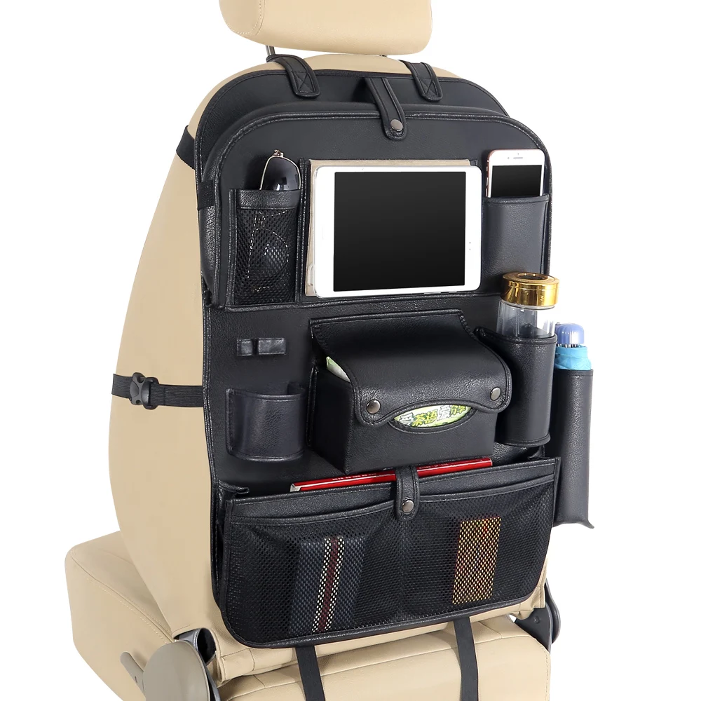 Из искусственной кожи мульти автомобильная сумка для хранения на заднем сиденье