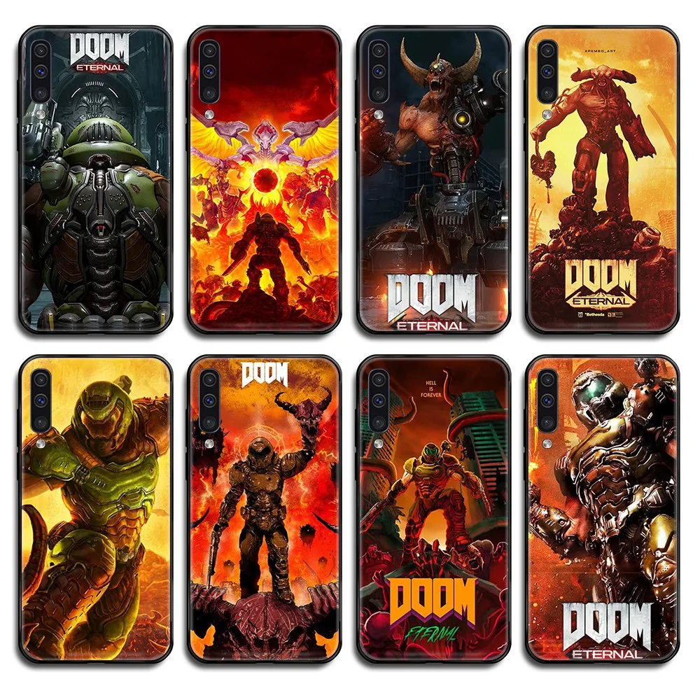 Горячая игра DOOM ETERNAL soft Etui черный чехол для телефона Корпус Samsung Galaxy A C Note 3 4 5 6 7 8 10 20