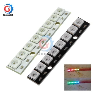 8-битный канал WS2812 5050 RGB 8 LED Встроенная полноцветная управляемая макетная плата полоса драйвера для Arduino 8 каналов
