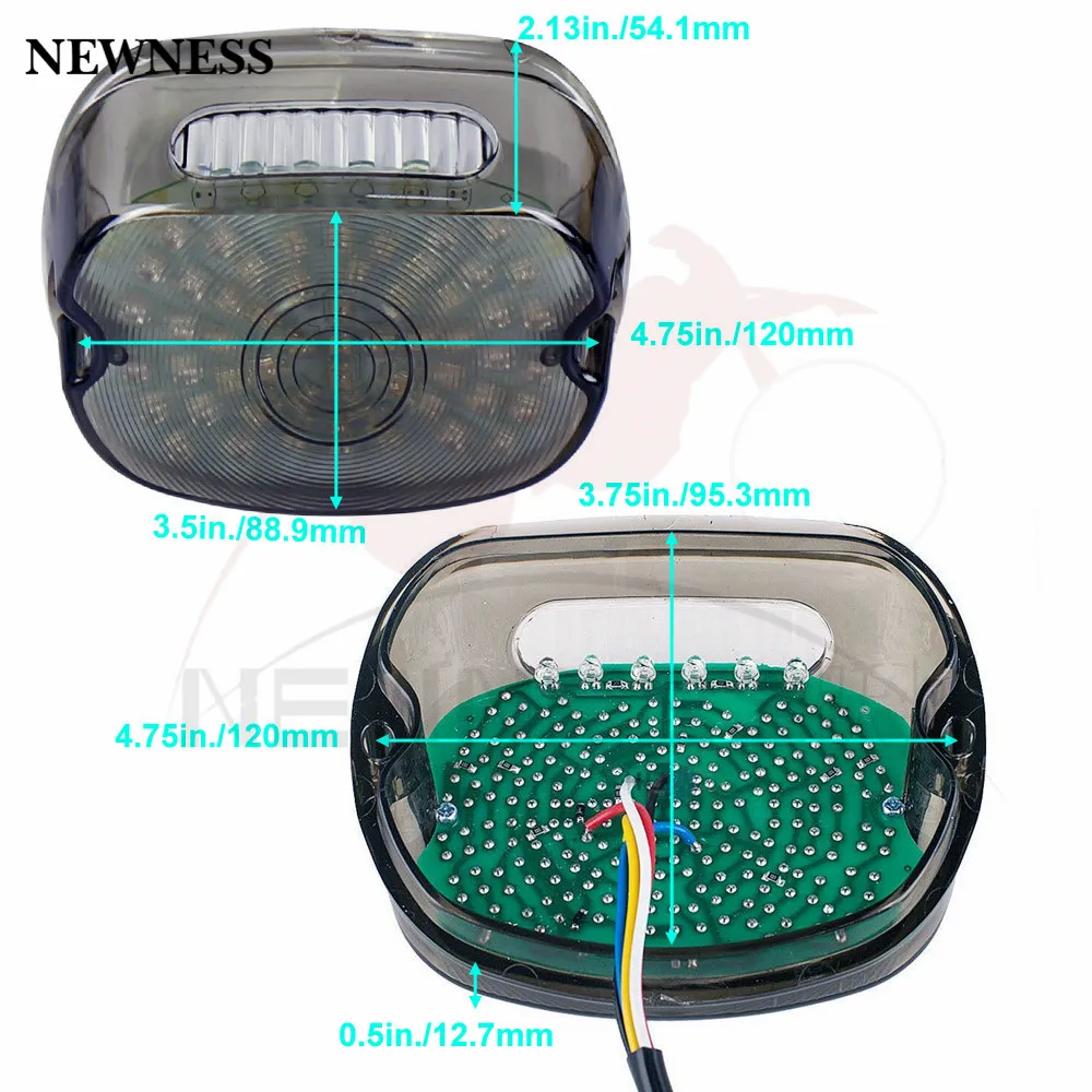Дым/красный светодиодный хвостовой тормозной сигнал поворота ходовые огни для