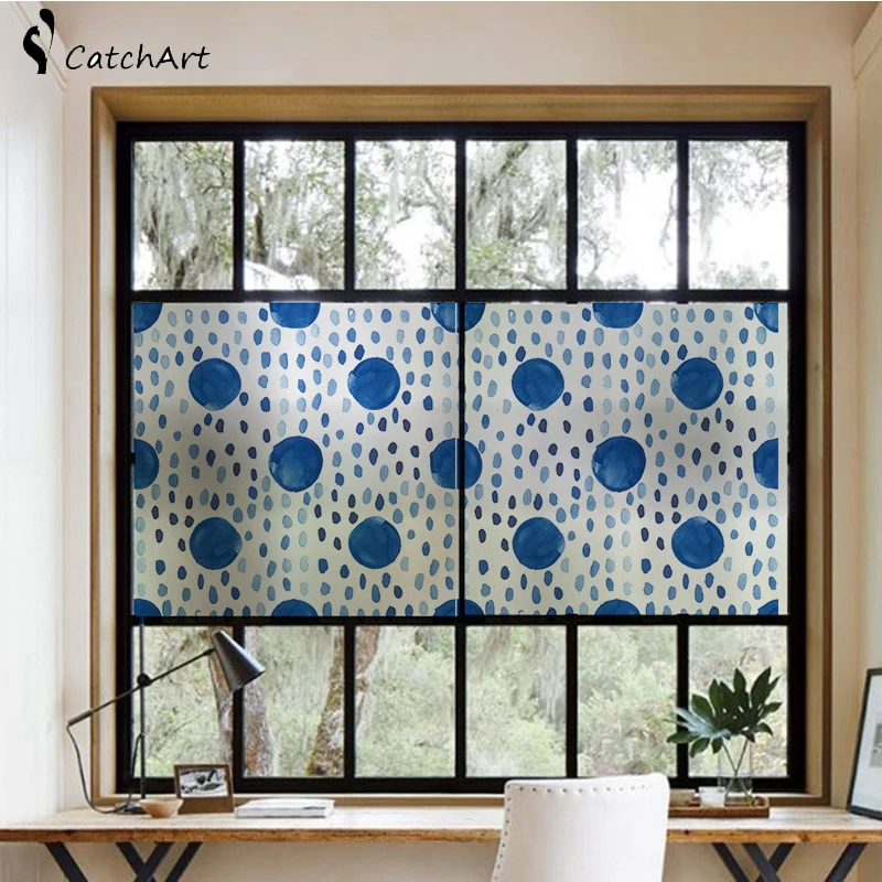 Stained Glass Window Film Non-Adhesive Static Vinyl Films Privacy Decorative Clings Color Flower Pattern Design | Дом и сад
