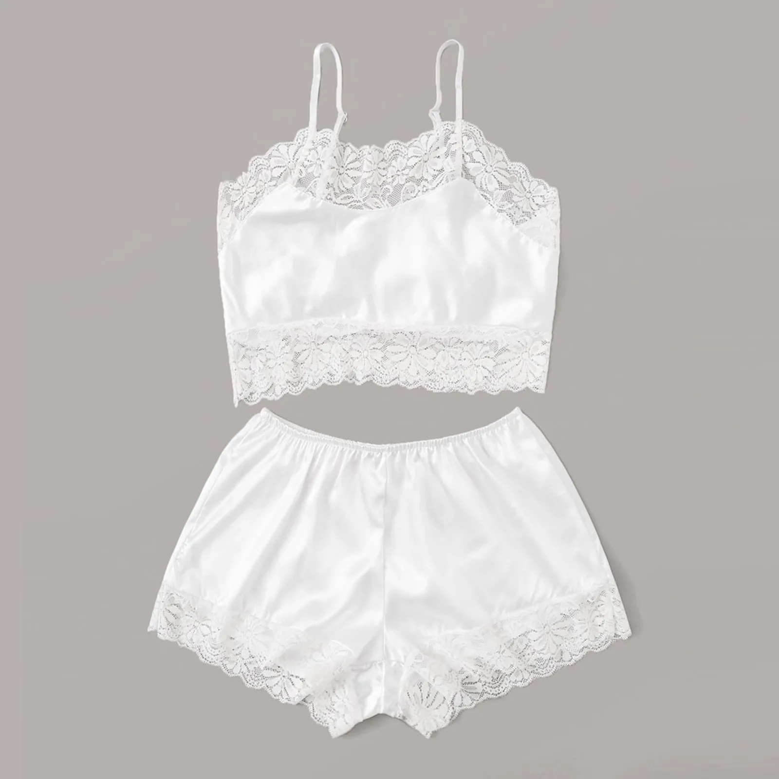 Женские кофточка от пижамы комплекты с шортами модное Сексуальное Кружевное