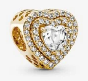 

Authentic 925 sterling silver golden shining elegance charm chain safety fit original bracelet for women diy jewelry s925 beads