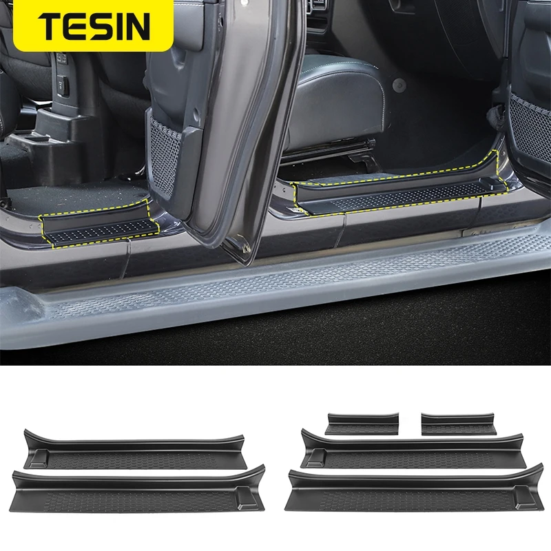 

TESIN Nerf Bars & Running Boards for Car Door Sill Scuff Plate Cover for Jeep Wrangler JL 2018+ for Jeep Gladiator JT 2018+