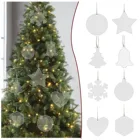 10 шт. прозрачные акриловые рождественские украшения, елочные рождественские украшения, сделай сам, пустые акриловые украшения 2022 для рождественской елки, вечеринки