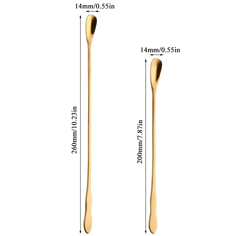 

Spoons Coffee Spoon With Long Handle 304 Stainless Steel Kids Ice Scoop Cuillere Cucharas Colher Kitchen Tool Tableware