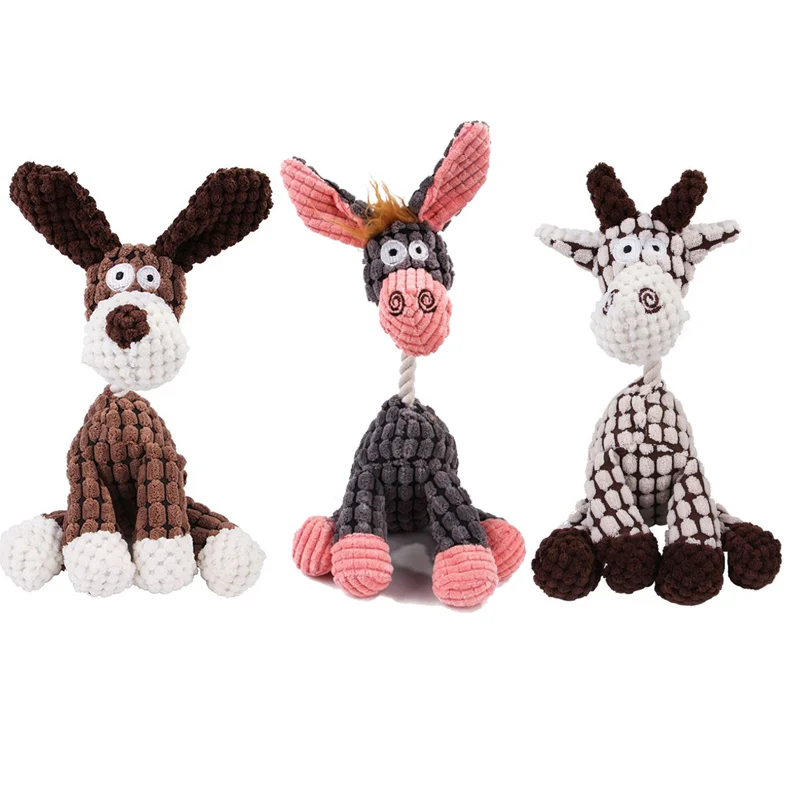 

Смешная детская пищалка, форма осла, игрушка, искусственная плюшевая игрушка, животное, моляр, игрушки