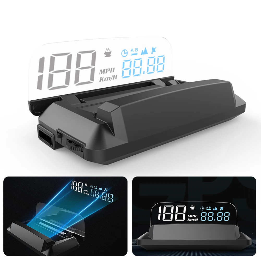 USB автомобильный GPS цифровой дисплей HUD проектор Спидометр превышение скорости