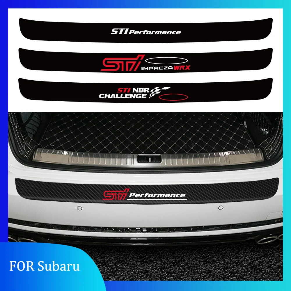 Авто Стилинг Углеродное Волокно Крышка Багажника Наклейки Накладки на Двери Заднего Бампера Аксессуары Для Subaru STI Performance.
