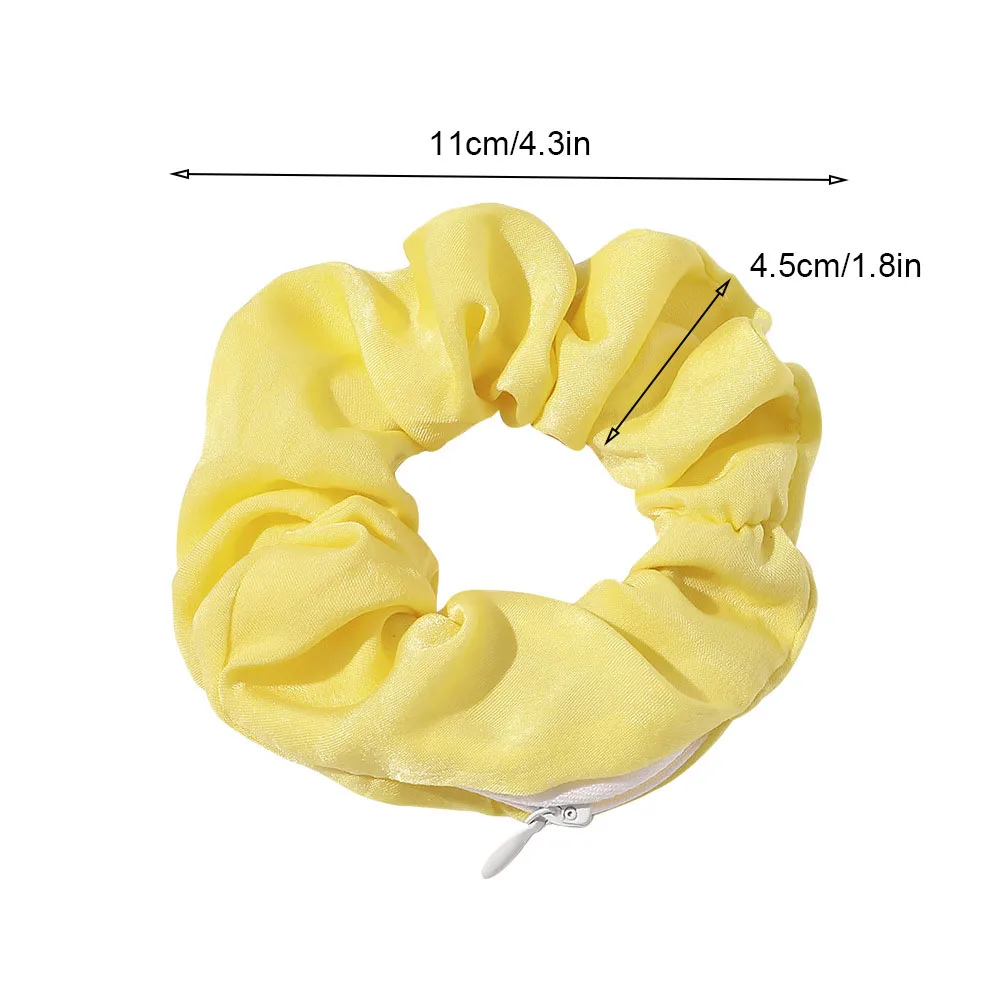 

Fashion Zip Scrunchies For Women Creative Designs Zipper Hair Band Rings For Girls Pocket Hairbands Hair Ties Headwear