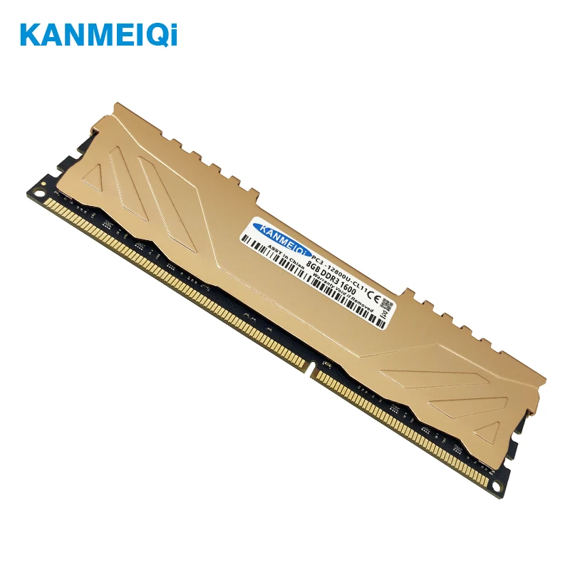 kanmeiqi desktop ram ddr3 4gb 8gb 1333mhz1600mhz memory computer ddr4 8g 16gb heat sink 2400 2666 3200mhz dimm 1 2v1 5v golden free global shipping