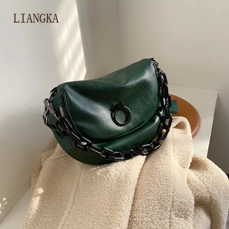 

Retro Leather Crossbody Bags for Women 2020 New Fashion Shoulder Bags Wide Shoulder Strap Messenger Bag Soft Shopping Bags